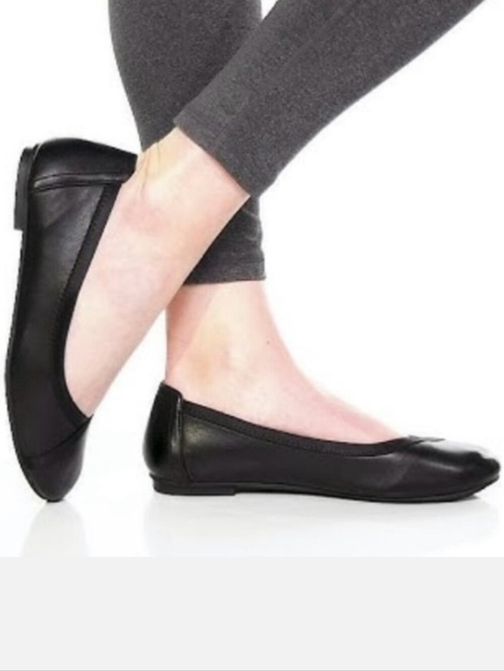 Vionic‎ Caroll Leather Flats In Black Size 7